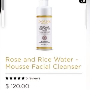 Rose and Rice Water Mousse Facial Cleanser - White